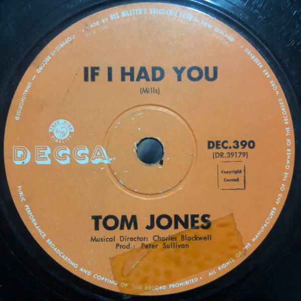 Tom Jones : Green, Green Grass Of Home  (7", Single)