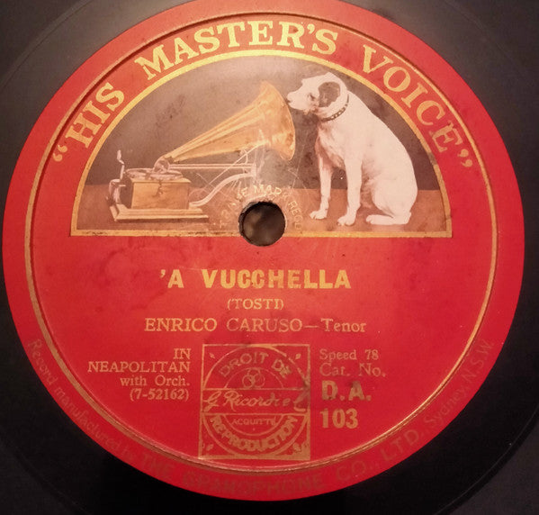 Enrico Caruso : O Sole Mio / 'A Vucchella (Shellac, 10")