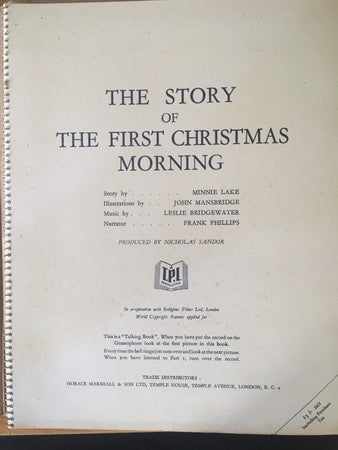 Frank Phillips, Leslie Bridgewater : The First Christmas Morning (Shellac, 10", Album)