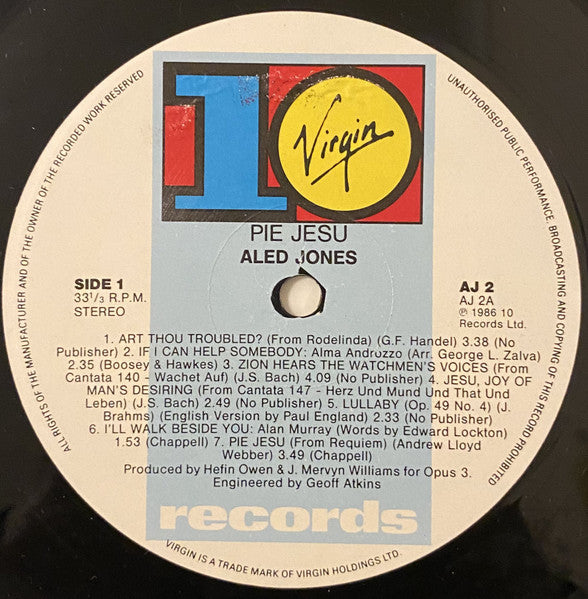 Aled Jones : Pie Jesu (LP, Album)