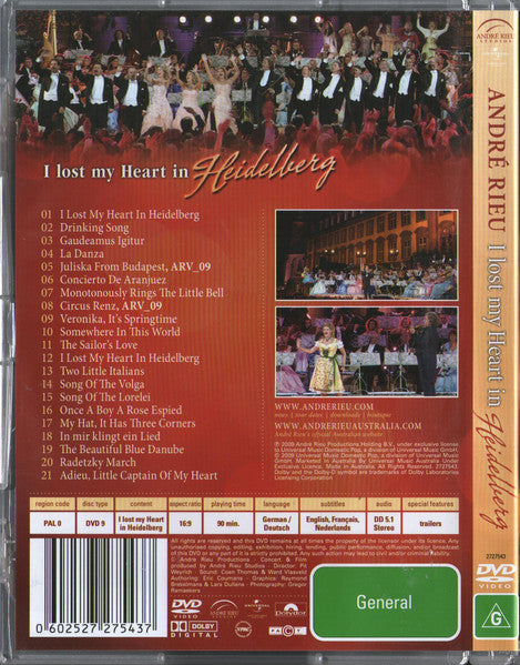 André Rieu : I Lost My Heart In Heidelberg (DVD-V, PAL)