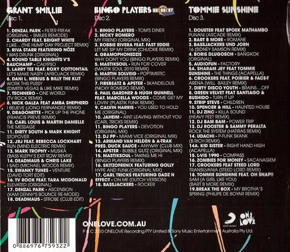 Grant Smillie / Bingo Players / Tommie Sunshine : Onelove Volume 14 - Sound Machine 2010 (3xCD, Mixed)