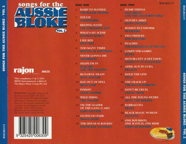 Various : Songs For The Aussie Bloke - Vol 2 (2xCD, Comp)