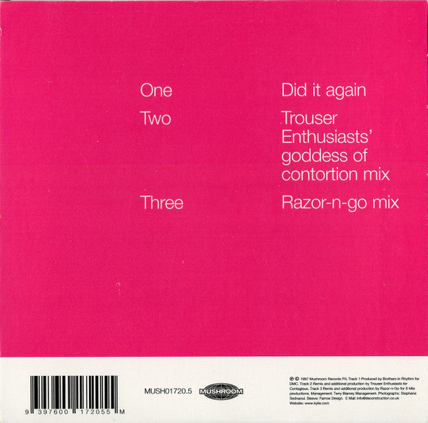 Kylie Minogue : Did It Again (CD, Single, CD2)