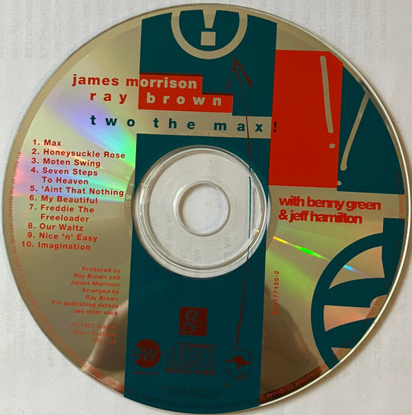 James Morrison, Ray Brown : Two The Max (CD, Album)