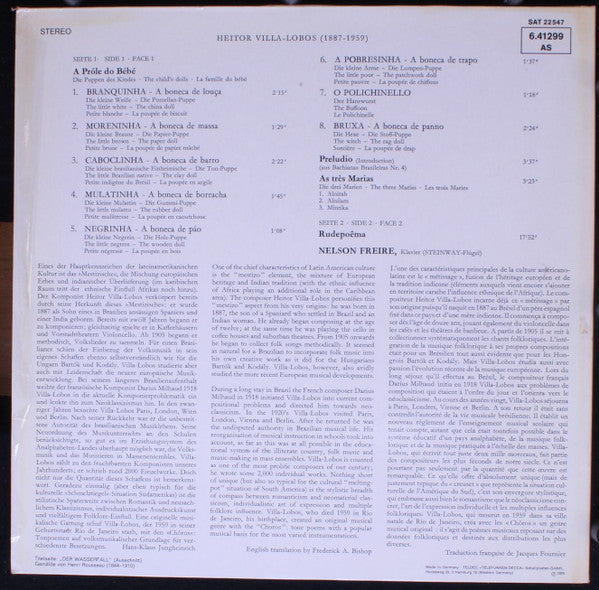 Heitor Villa-Lobos - Nelson Freire : Klavierwerke (LP)