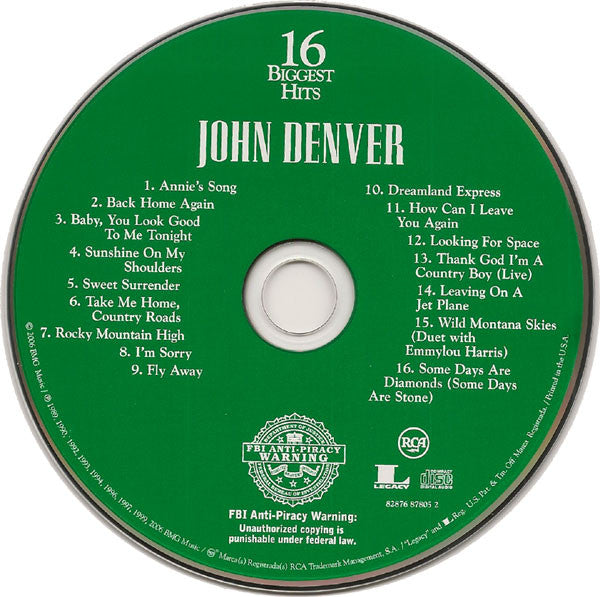 John Denver : 16 Biggest Hits (CD, Comp)