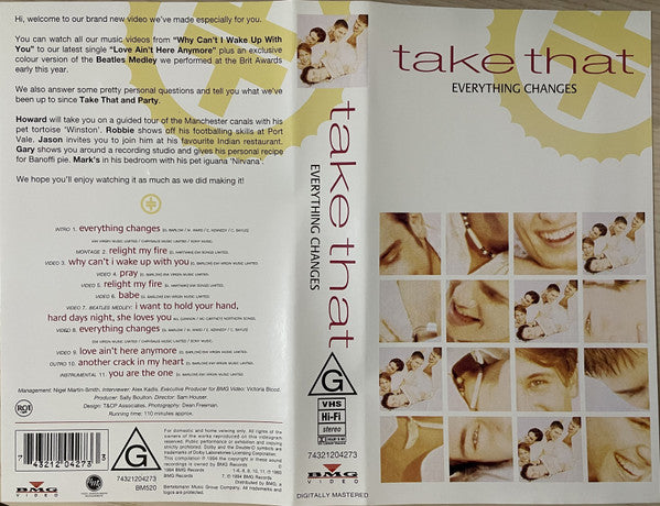 Take That : Everything Changes (VHS)