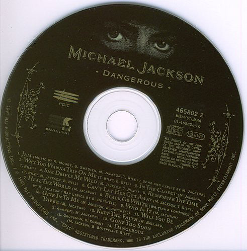 Michael Jackson : Dangerous (CD, Album)