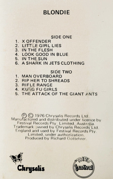 Blondie : Blondie  (Cass, Album)