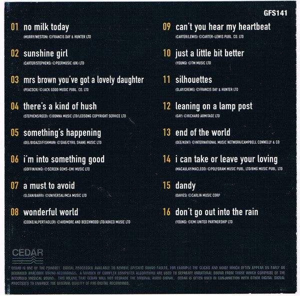 Herman's Hermits : No Milk Today (CD, Comp)