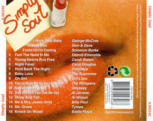 Various : Simply Soul (CD, Comp)