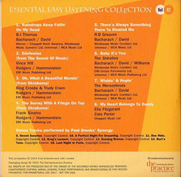 Various : Essential Easy Listening Collection (Vol 02) (CD, Comp, Promo)