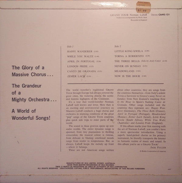 Norman Luboff Choir : Grand Tour (LP, Album)