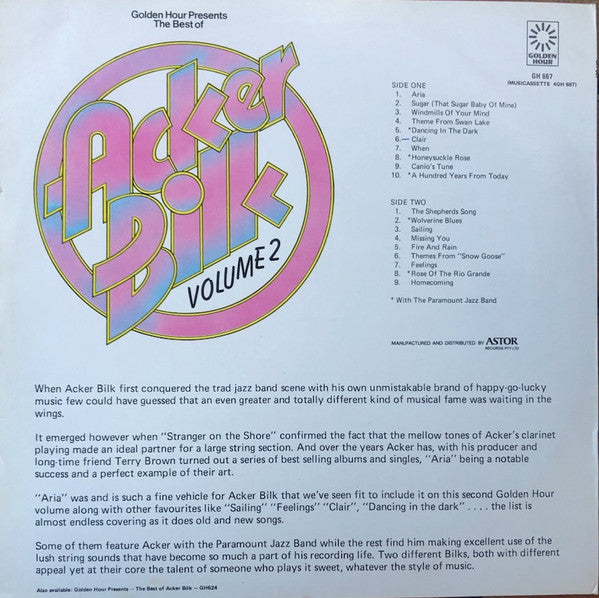 Acker Bilk : The Best Of Acker Bilk Volume 2 (LP, Album, Comp)