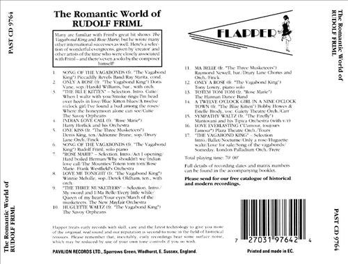 Rudolf Friml, Various : The Romantic World of Rudolf Friml (CD, Comp, Mono)
