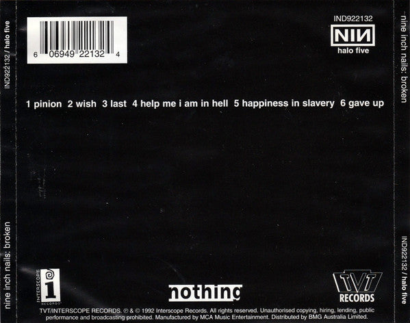 Nine Inch Nails : Broken (CD, EP, RE)