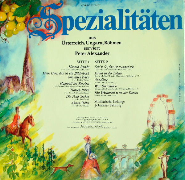 Peter Alexander : Spezialitäten Aus Österreich, Ungarn, Böhmen Serviert Von Peter Alexander (LP, Album, Gat)