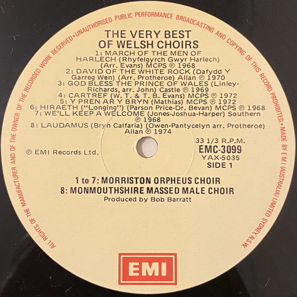 Various : The Very Best Of Welsh Choirs (LP)