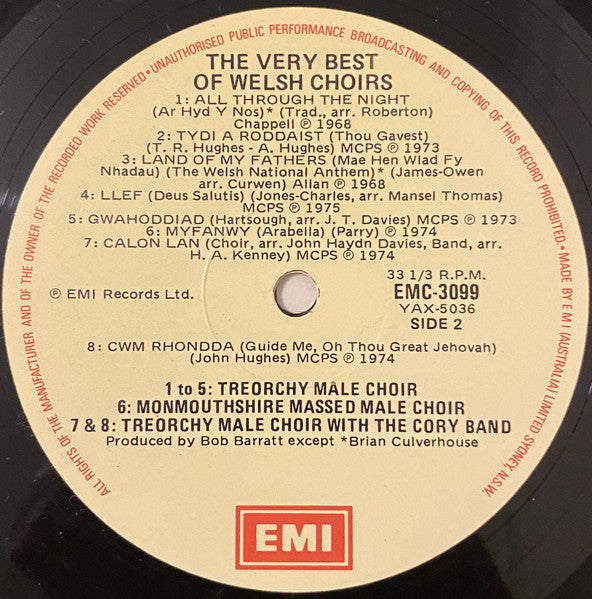 Various : The Very Best Of Welsh Choirs (LP)