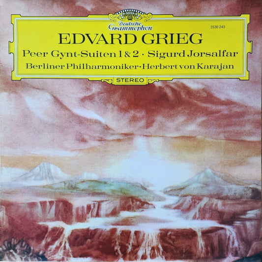 Edvard Grieg - Berliner Philharmoniker • Herbert von Karajan : Peer Gynt-Suiten 1 & 2 / Sigurd Jorsalfar (LP)