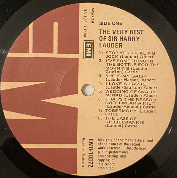 Harry Lauder : The Very Best Of Harry Lauder (LP, Comp)