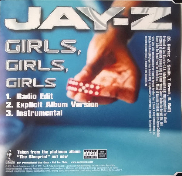 Jay-Z : Girls, Girls, Girls (CD, Single, Promo)