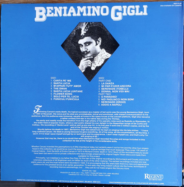 Beniamino Gigli : The Great Tenors (LP, Comp)