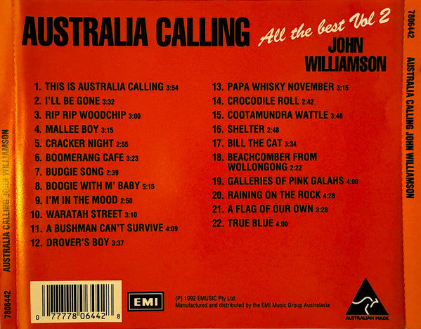 John Williamson : Australia Calling - All The Best Vol 2  (CD, Comp)