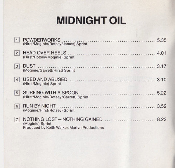 Midnight Oil : Midnight Oil (CD, Album, RE)