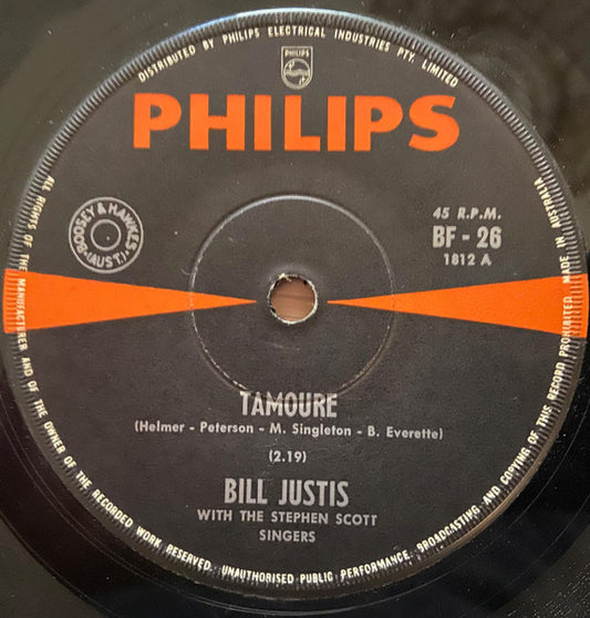 Bill Justis With The Stephen Scott Singers : Tamoure (7", Single, Mono)