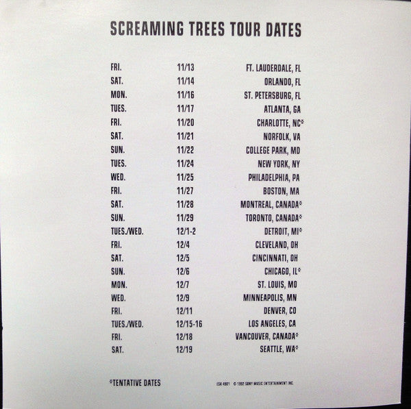 Screaming Trees : Winter Songs Tour Tracks (CD, Promo, Smplr)