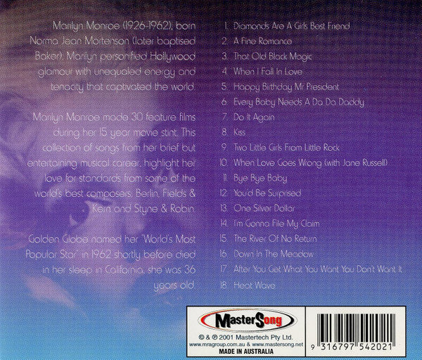 Marilyn Monroe : The Very Best Of............Marilyn Monroe (CD, Comp)