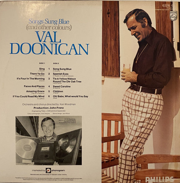 Val Doonican : Songs Sung Blue (And Other Colours) (LP, Album)