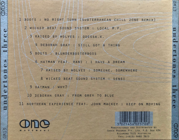 Various : Undertones Three (CD, Comp, PMI)