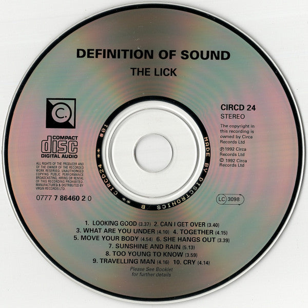 Definition Of Sound : The Lick (CD, Album)