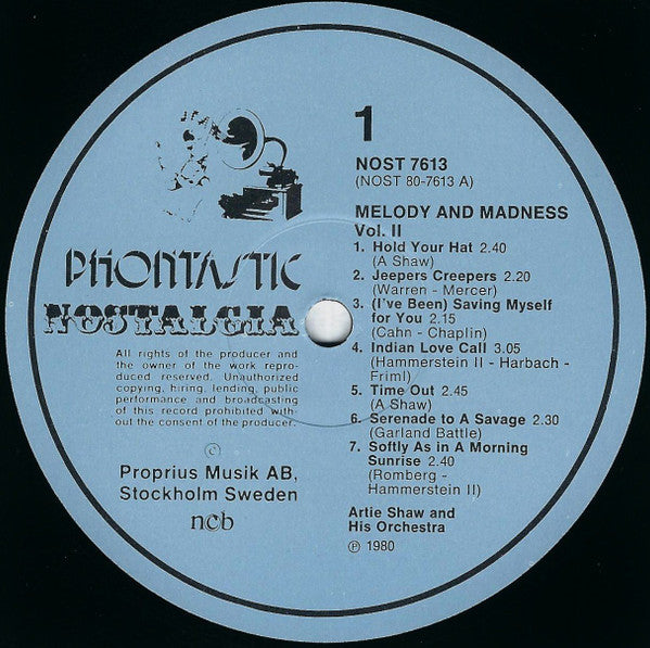 Artie Shaw And His Orchestra : Melody And Madness Vol. II (LP, Comp)