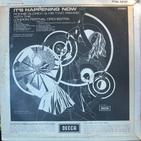 Ronnie Aldrich And His Two Pianos With The London Festival Orchestra : It's Happening Now (LP, Album)
