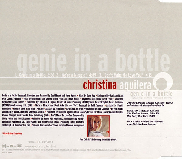 Christina Aguilera : Genie In A Bottle (CD, Single)