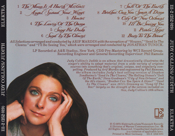 Judy Collins : Judith (CD, Album, RE, Tar)
