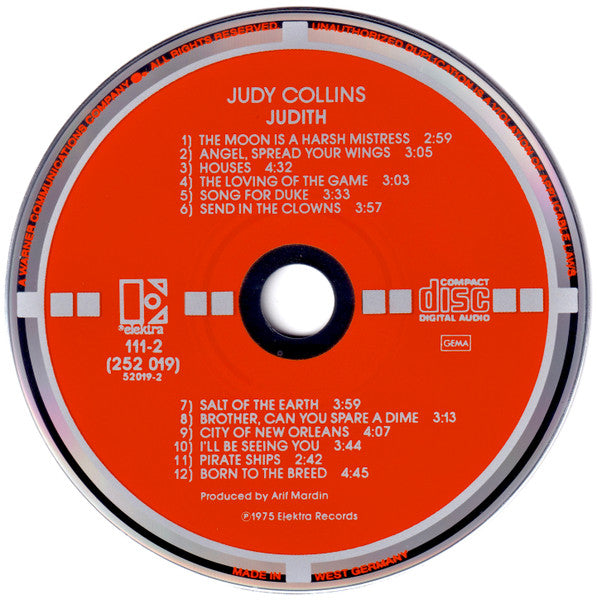 Judy Collins : Judith (CD, Album, RE, Tar)