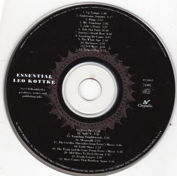 Leo Kottke : Essential Leo Kottke (CD, Comp, EMI)