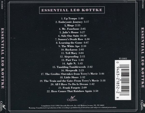Leo Kottke : Essential Leo Kottke (CD, Comp, EMI)
