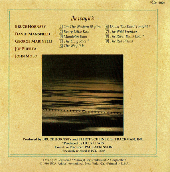 Bruce Hornsby And The Range : The Way It Is (CD, Album, Club, RE, CRC)