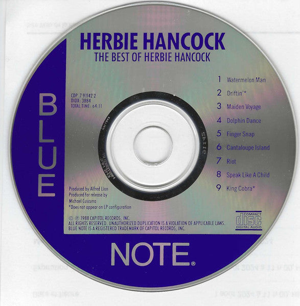 Herbie Hancock : The Best Of Herbie Hancock (CD, Comp, RE)