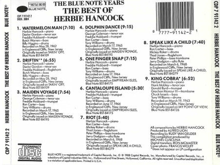Herbie Hancock : The Best Of Herbie Hancock (CD, Comp, RE)