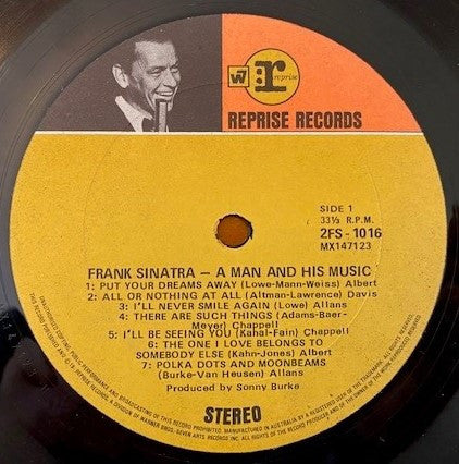 Frank Sinatra : A Man And His Music (2xLP, Album, Gat)
