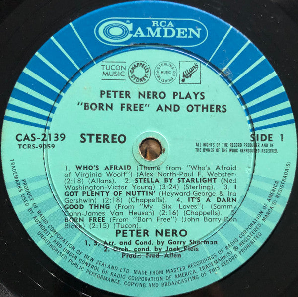 Peter Nero : Peter Nero Plays Born Free And Others (LP, Album)