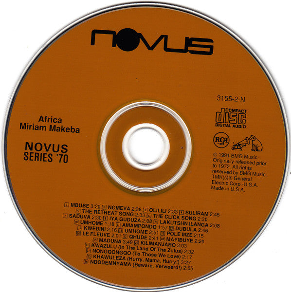 Miriam Makeba : Africa (CD, Comp, RM)