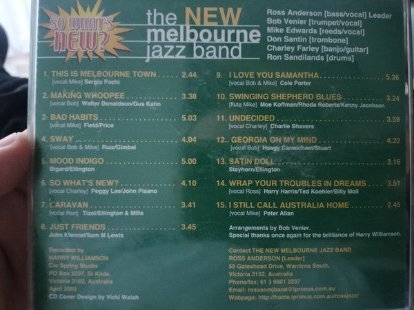 The New Melbourne Jazz Band : So What's New? (CD, Album)